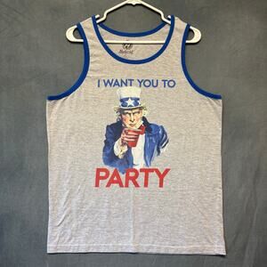 Hybrid Tees Tank Top Abe Lincoln I Want You To Party Political Funny Comedy